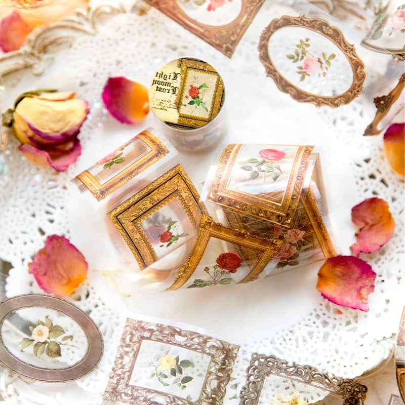 Acacia Blossom Series Vintage Frame Stickers PET Tape c