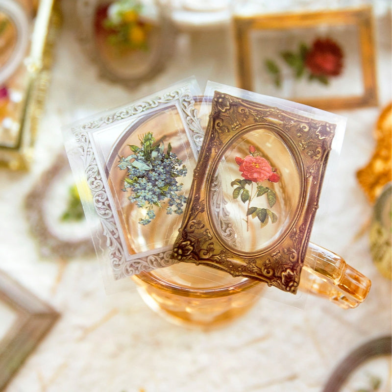 Acacia Blossom Series Vintage Frame Stickers PET Tape c1