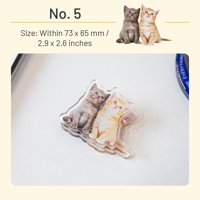 Adorable Cat Acrylic Clips sku-5