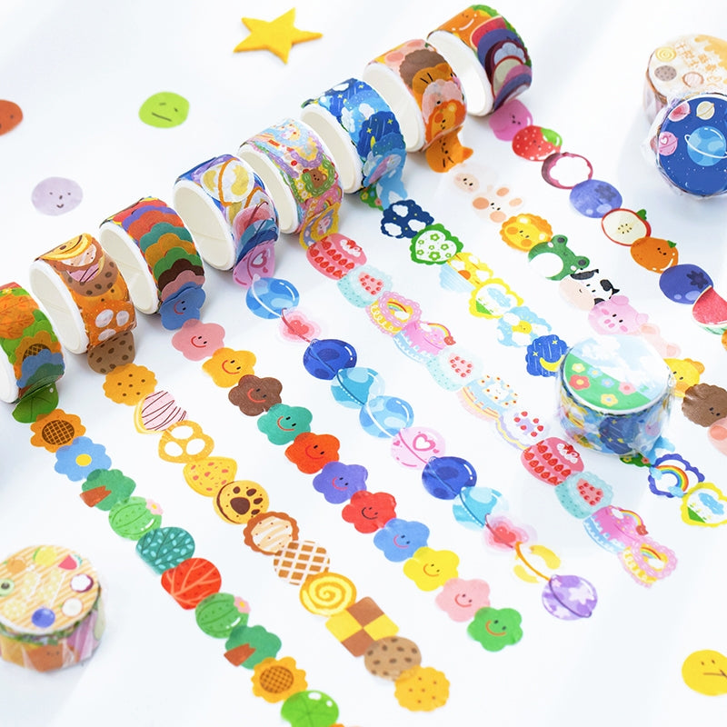 Adorable Hand-painted Color Basic Washi Tape Stickers a