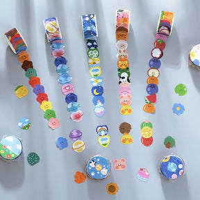 Adorable Hand-painted Color Basic Washi Tape Stickers b1
