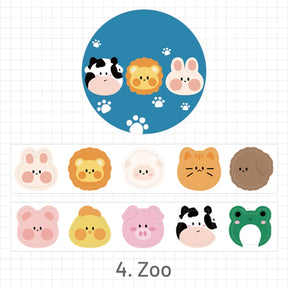 Adorable Hand-painted Color Basic Washi Tape Stickers SKU-4