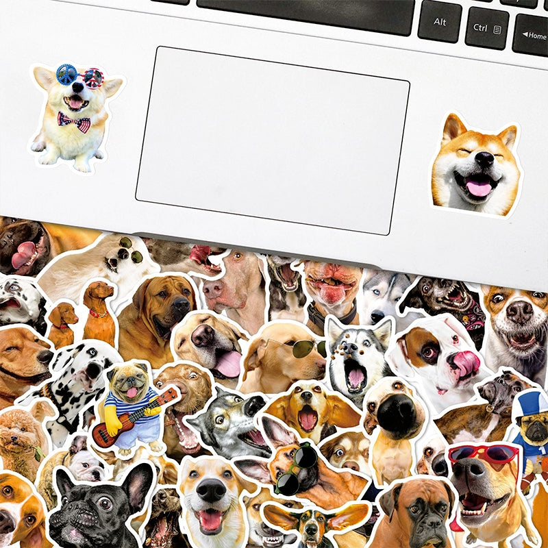 Adorable Pet Collection Realistic Dog Expression Stickers b