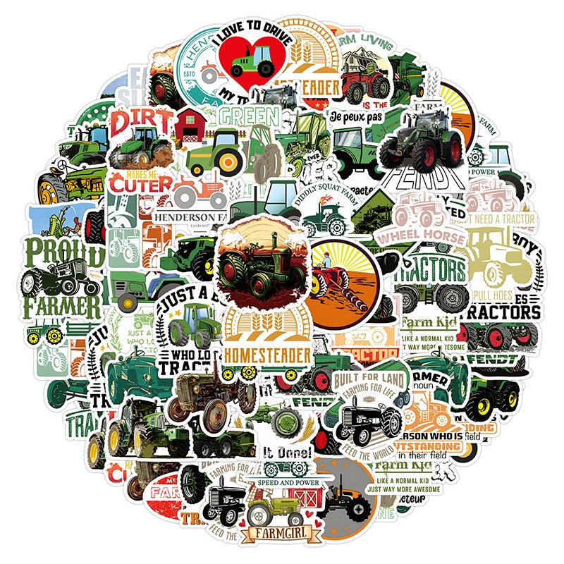 Implement Sticker Agricultural Tractor Vinyl Sticker - 50 Designs | Stamprints