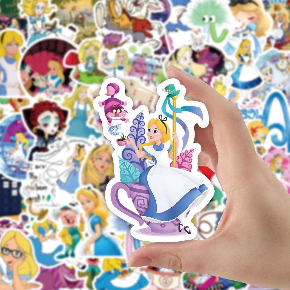 Alice in Wonderland Cartoon Stickers For Handbook Fairy Tales （50 pcs） 2