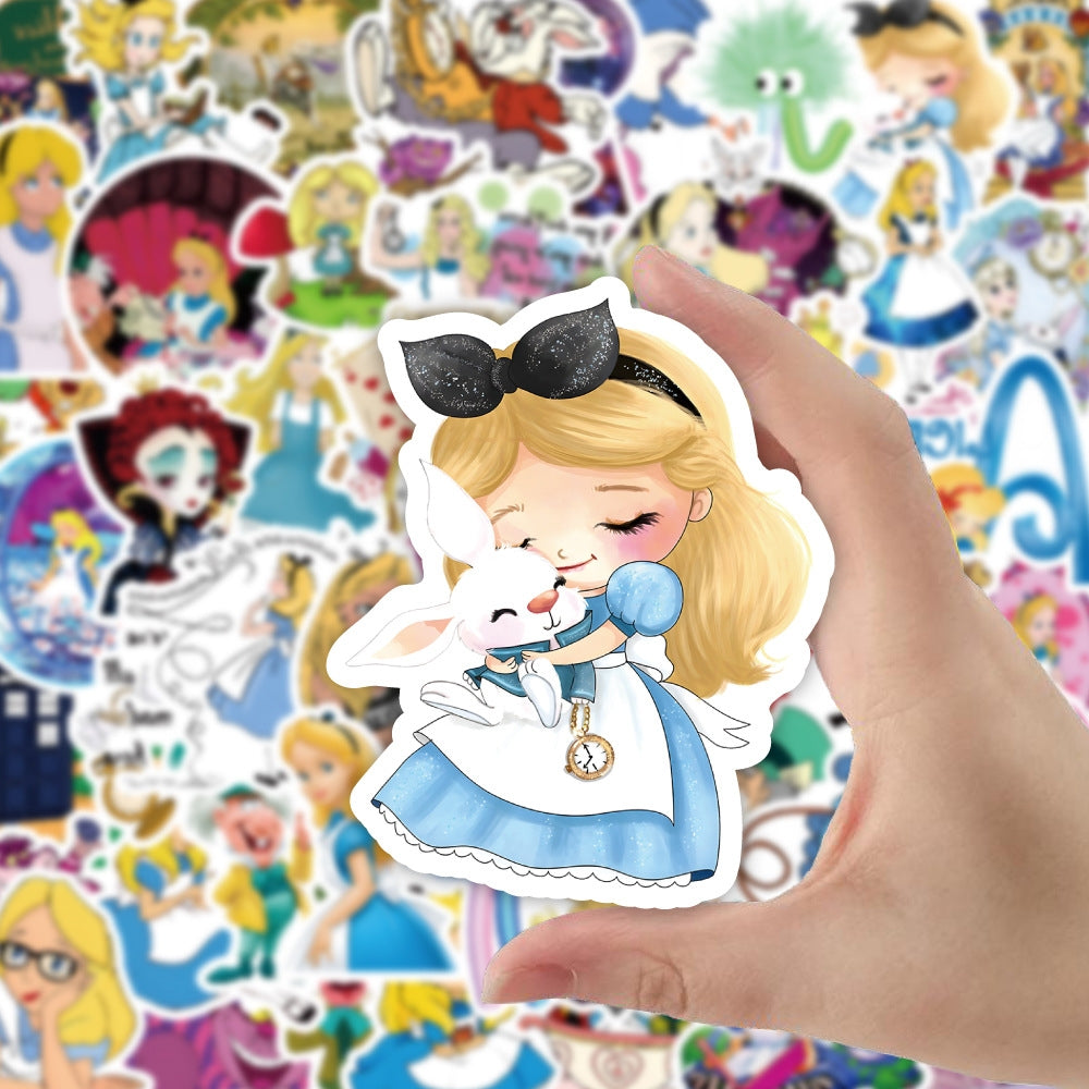 Alice in Wonderland Cartoon Stickers For Handbook Fairy Tales （50 pcs） 3