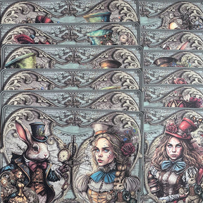 Alice in Wonderland Character Themed Scrapbook Paper b3