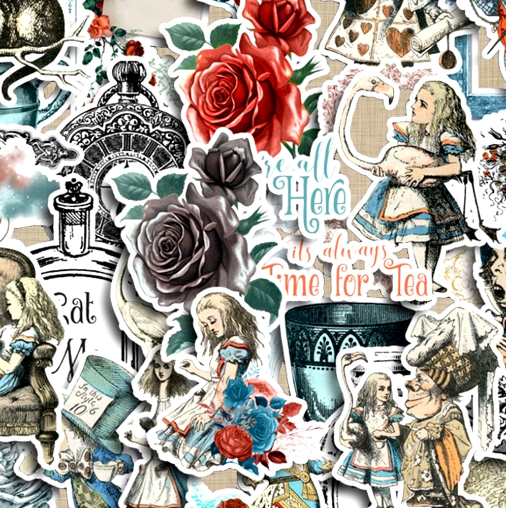 Alice In Wonderland Creative Retro Weird Stickers 4