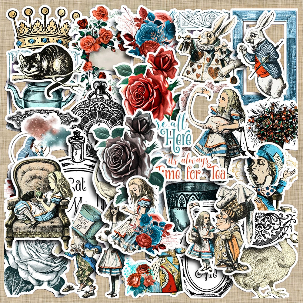 Alice In Wonderland Creative Retro Weird Stickers 9
