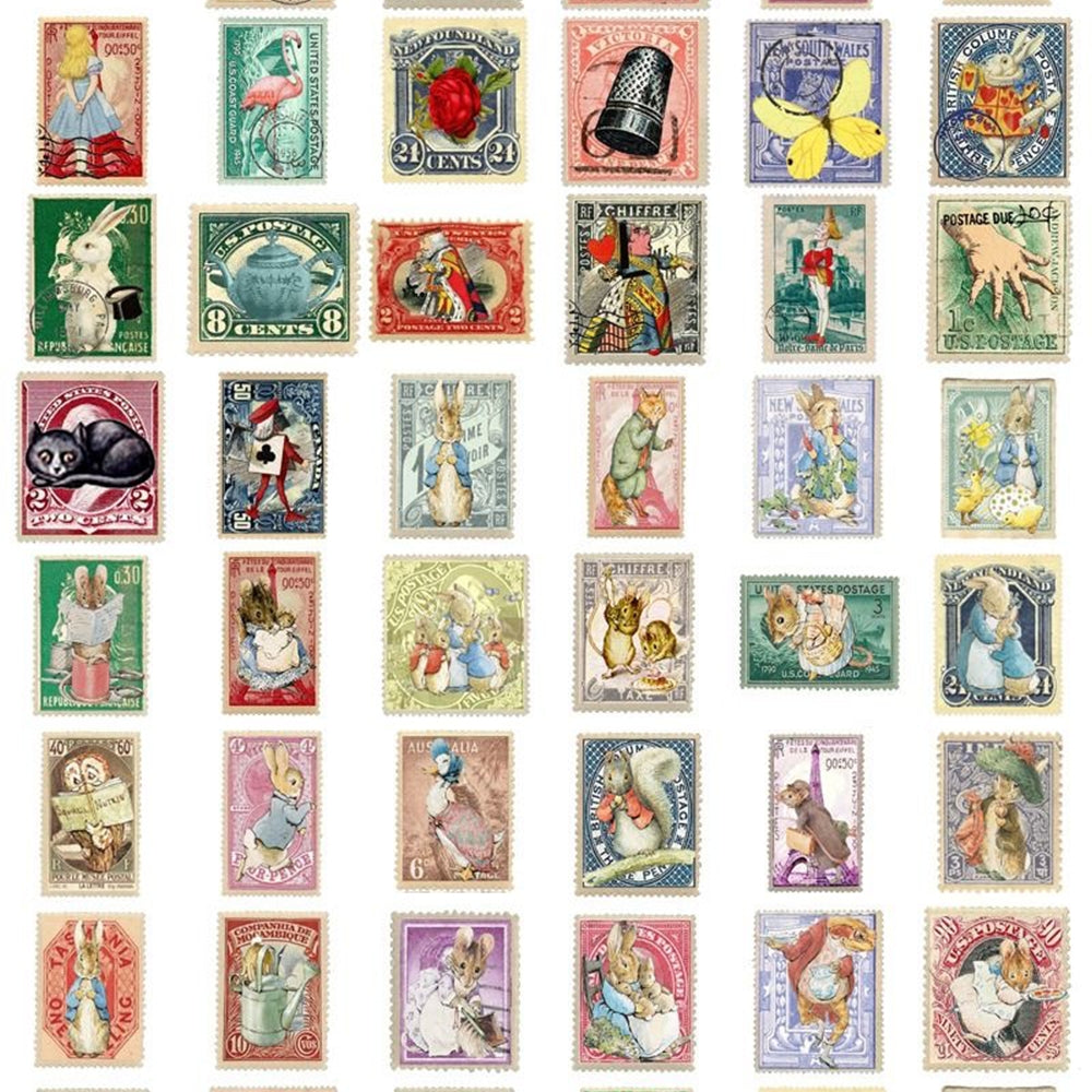 Alice in Wonderland Garden Stamp Series Stickers 10005