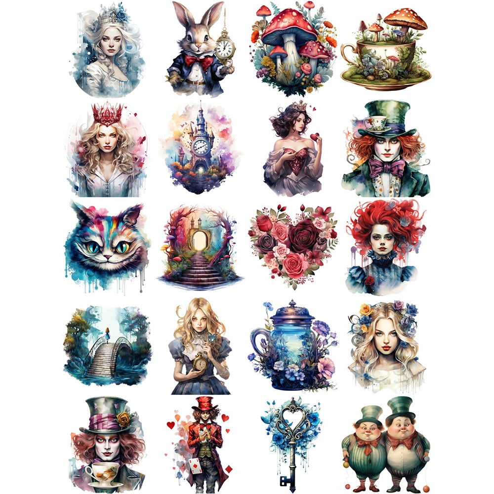 Alice in Wonderland Gothic Stickers 10001