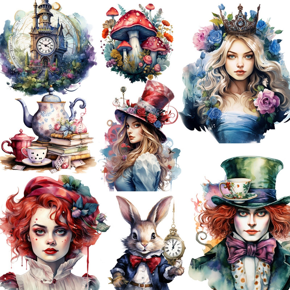 Alice in Wonderland Gothic Stickers 10002