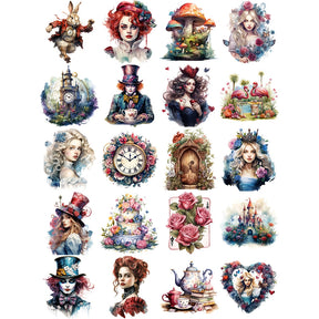 Alice in Wonderland Gothic Stickers 10003