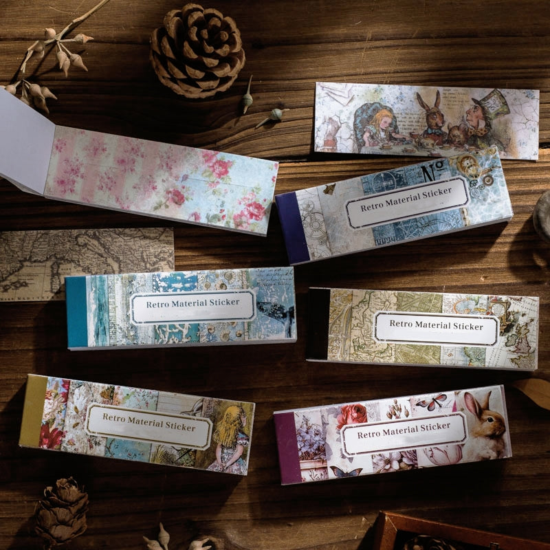 Alice in Wonderland Long Strip Sticker- Map Punk Ocean Flower a