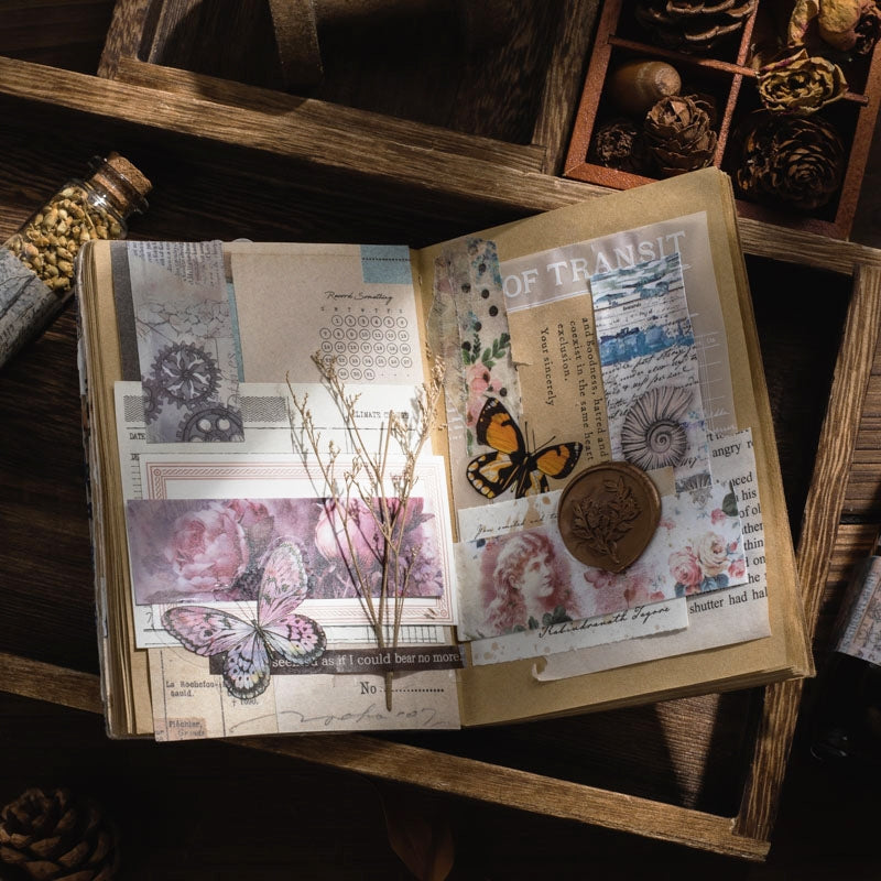 Alice in Wonderland Long Strip Sticker- Map Punk Ocean Flower b