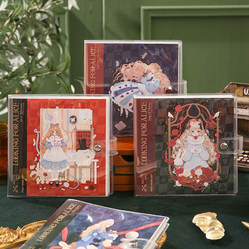 Alice in Wonderland Square Vinyl Journal Notebook a