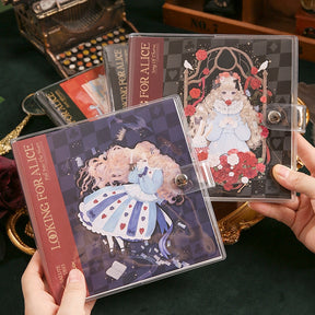 Alice in Wonderland Square PVC Journal Notebook b2