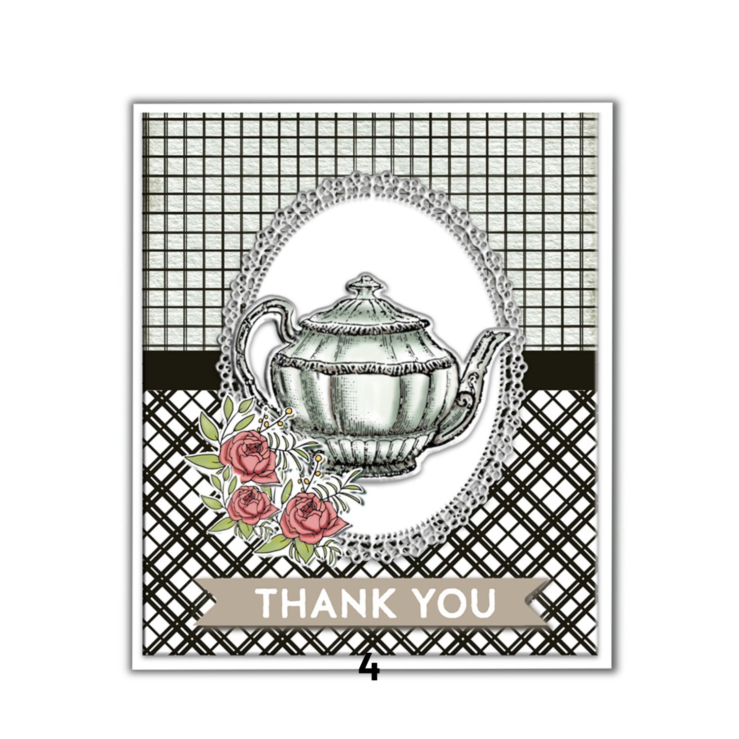   Alice in Wonderland Teapot Cup Silicone Transparent Stamp 4