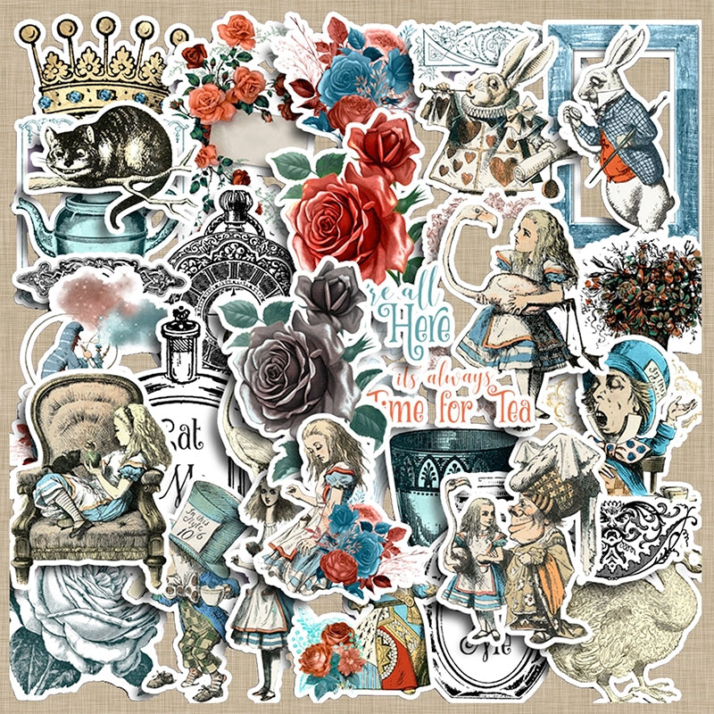 Alice in Wonderland-themed Decorative Stickers a