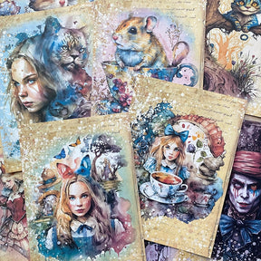 Alice in Wonderland Themed Scrapbook Paper a