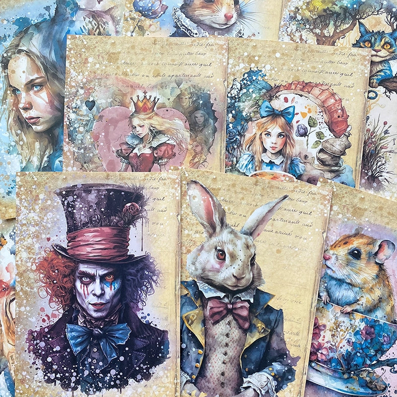 Alice in Wonderland Themed Scrapbook Paper b3