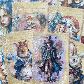 Alice in Wonderland Themed Scrapbook Paper b4