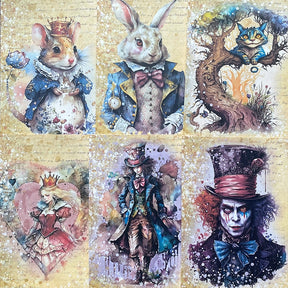 Alice in Wonderland Themed Scrapbook Paper b