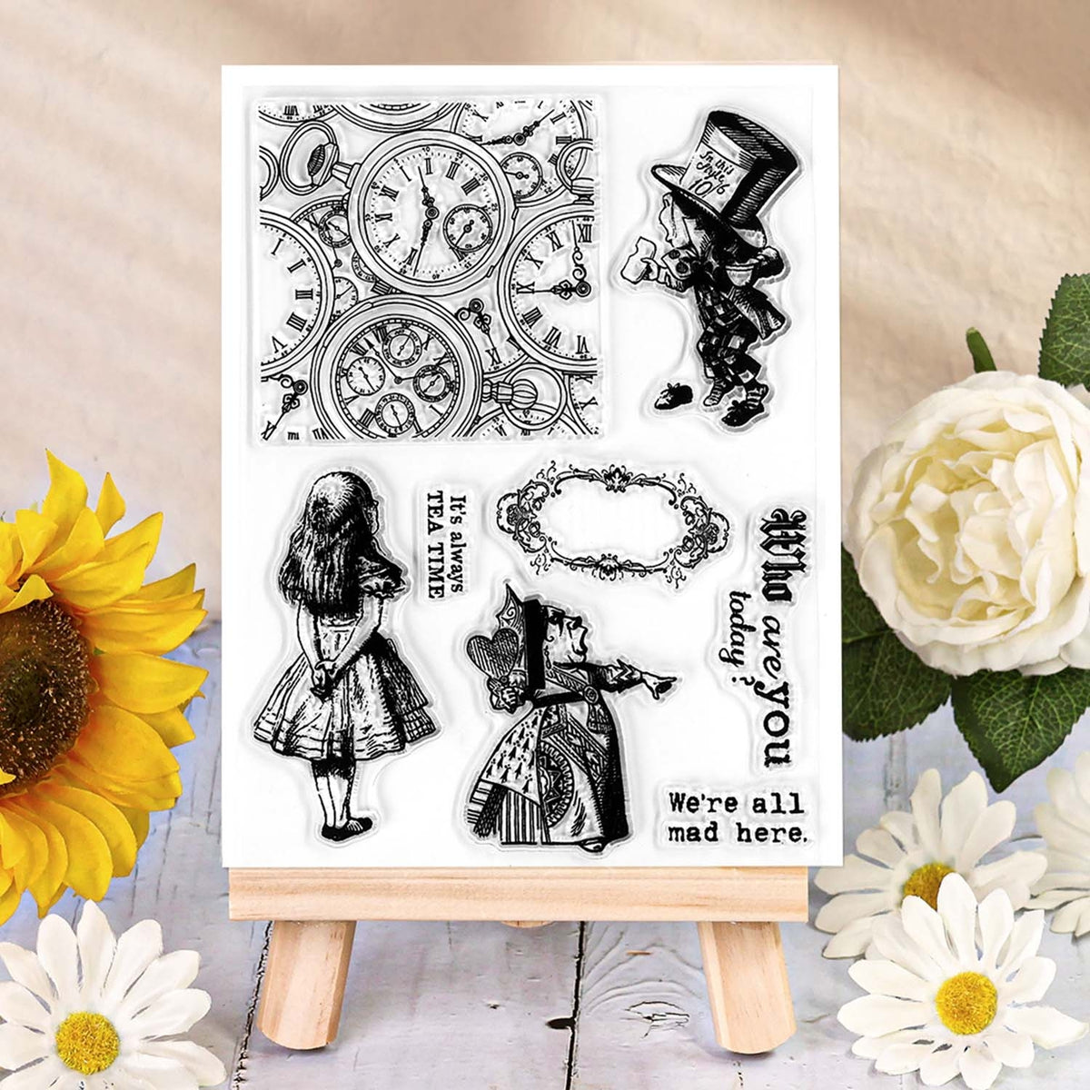 Alice in Wonderland Time Adventure Clear Silicone Stamps