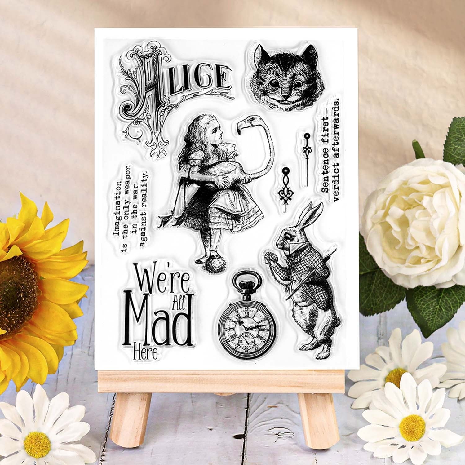 Alice in Wonderland Vintage Magic Clear Silicone Stamps