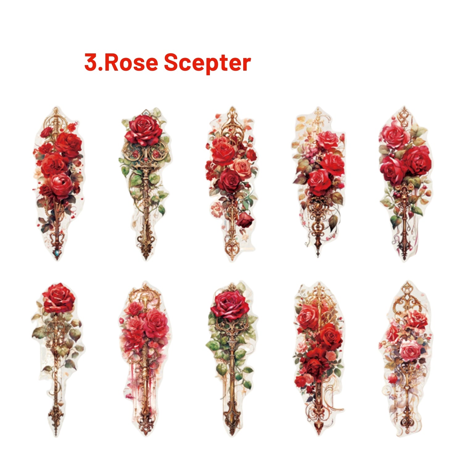 Alice Magic Tea Party Waterproof PET Sticker Pack 10