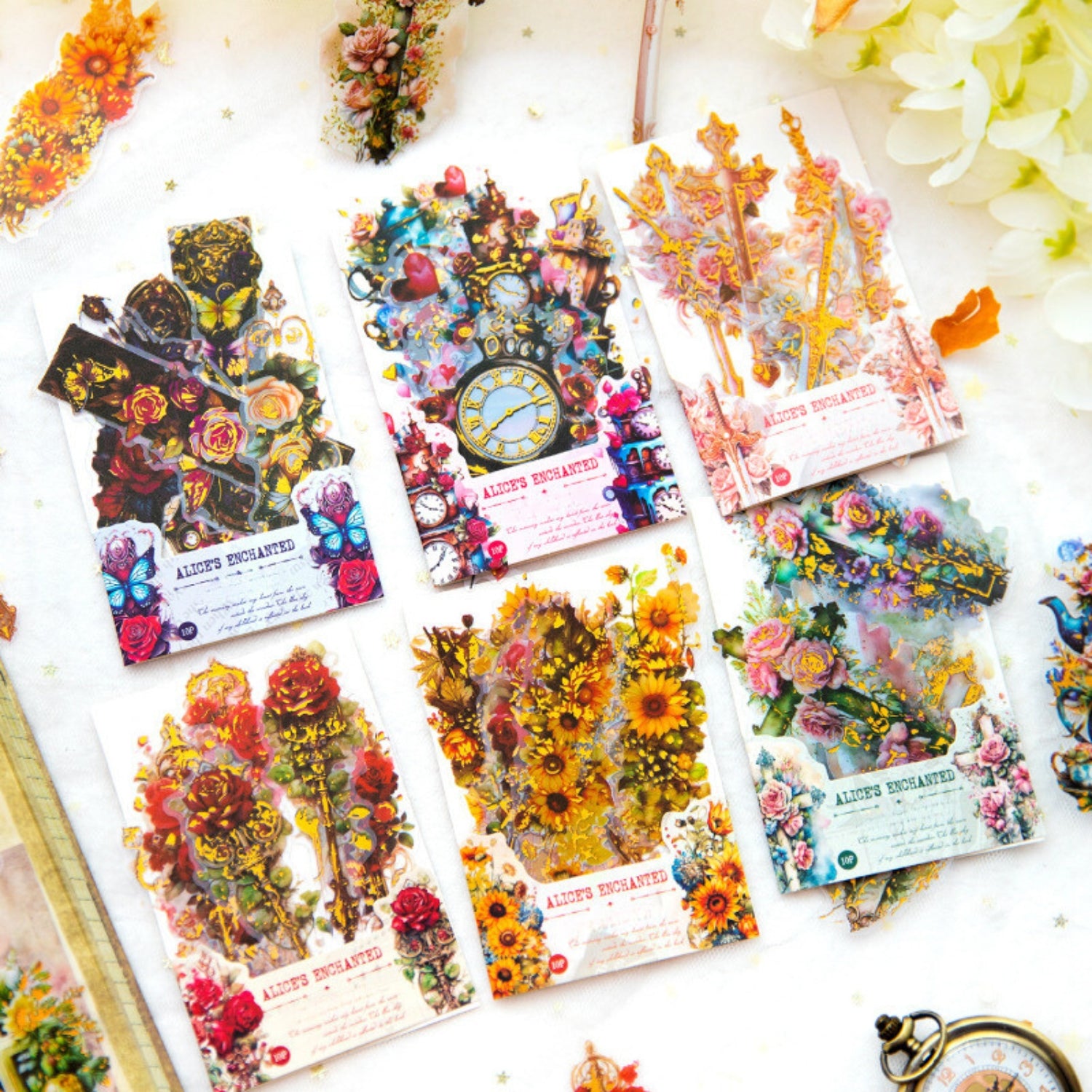 Alice Magic Tea Party Waterproof PET Sticker Pack 2