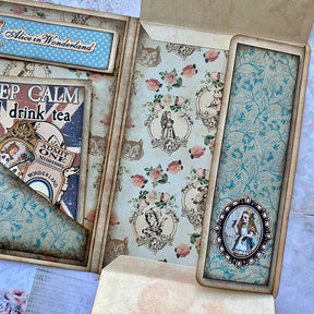 Alice's Adventures in Wonderland Handmade Junk Journal Folder b2