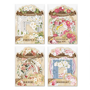Alice's Floral Mirror Frame Collection Scrapbook Paper b6