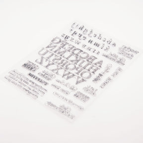Alphabet and Text Clear Silicone Stamp b3