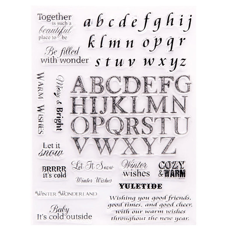 Alphabet and Text Clear Silicone Stamp sku