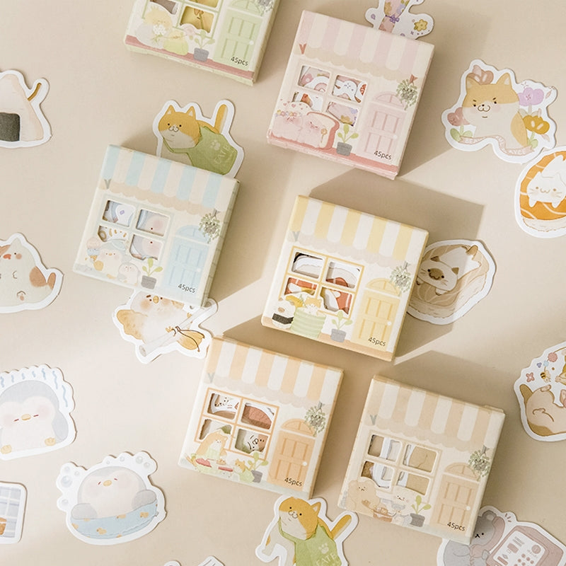 Animal Theme Stickers - Pig, Bird, Cat, Bear, Cat, Penguin a2