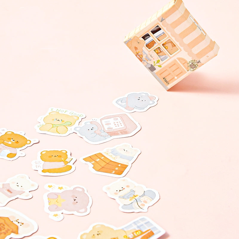 Animal Theme Stickers - Pig, Bird, Cat, Bear, Cat, Penguin c