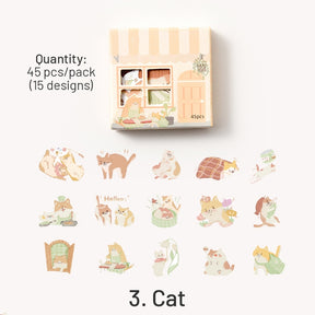 Animal Theme Stickers - Pig, Bird, Cat, Bear, Cat, Penguin sku-3