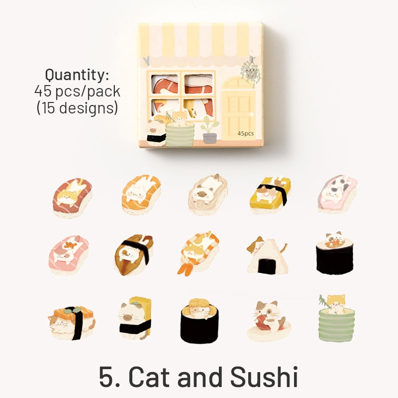 Animal Theme Stickers - Pig, Bird, Cat, Bear, Cat, Penguin sku-5