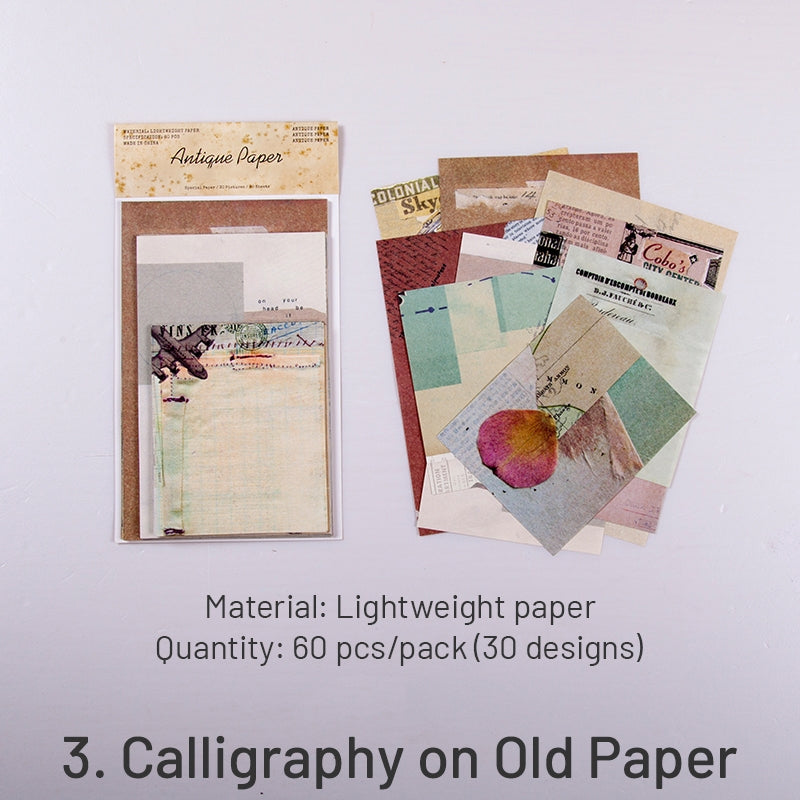Antique Paper Series Vintage Scrapbook Paper - Journal Paper for