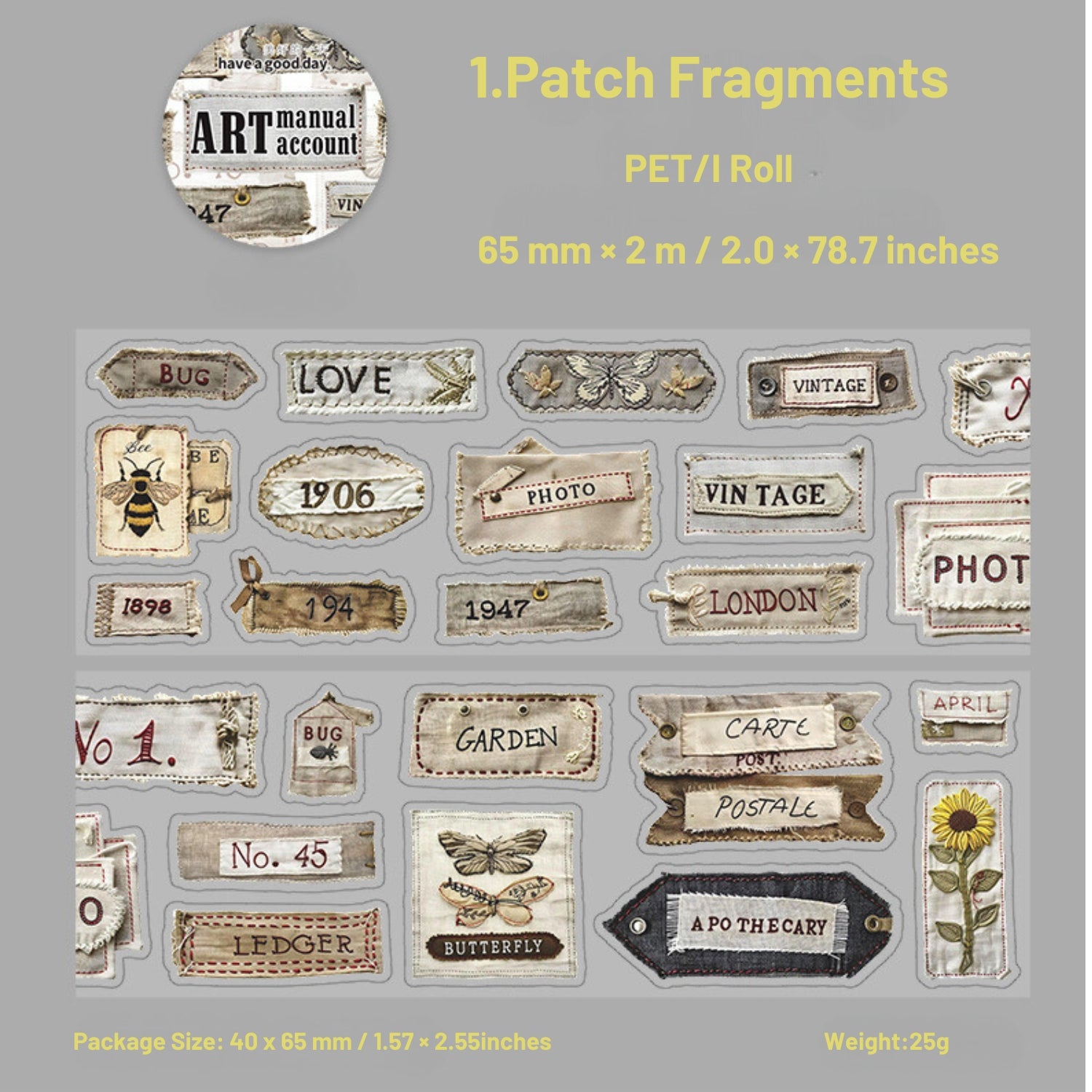 Art Notebook Series Retro Landscaping Tape 15