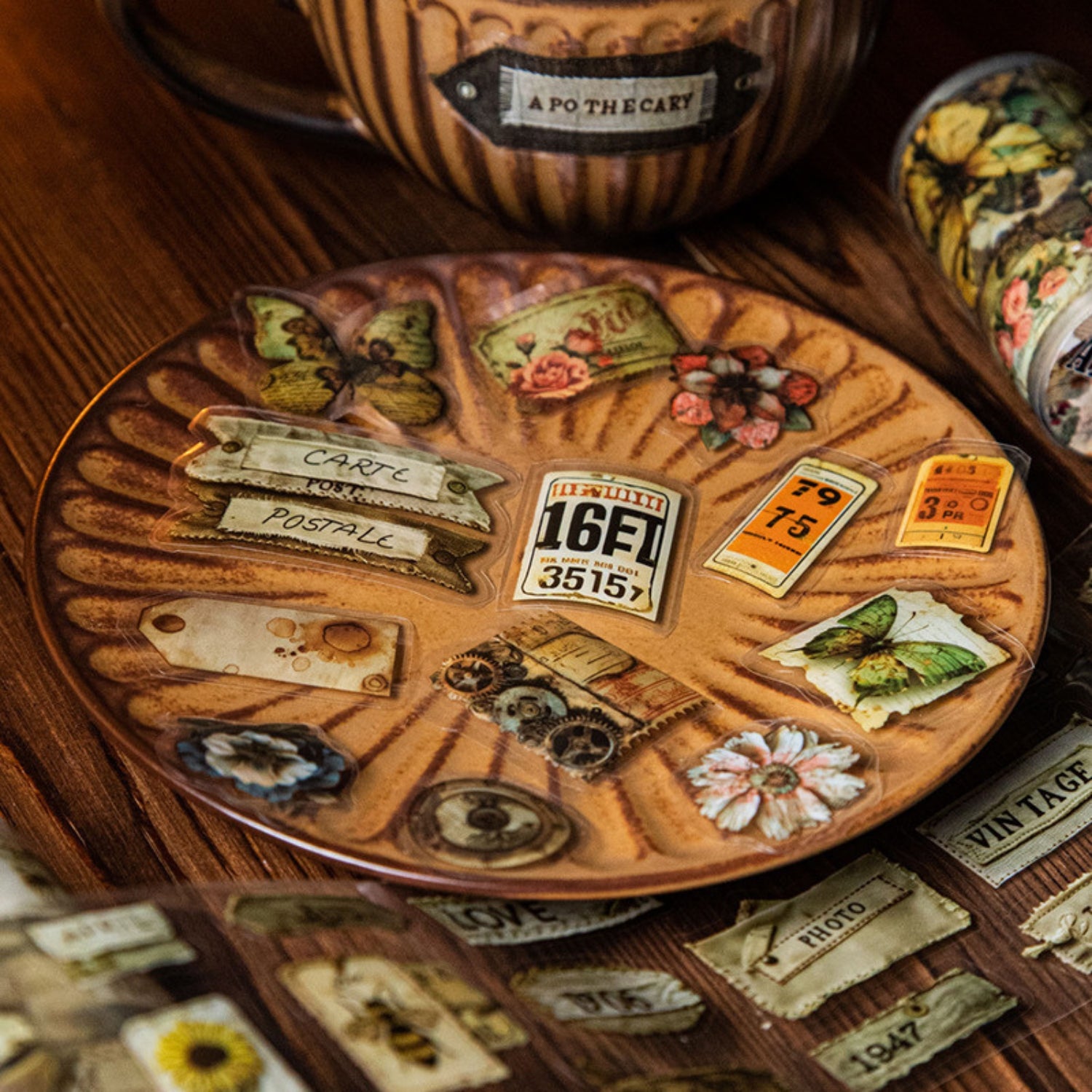 Art Notebook Series Retro Landscaping Tape 3