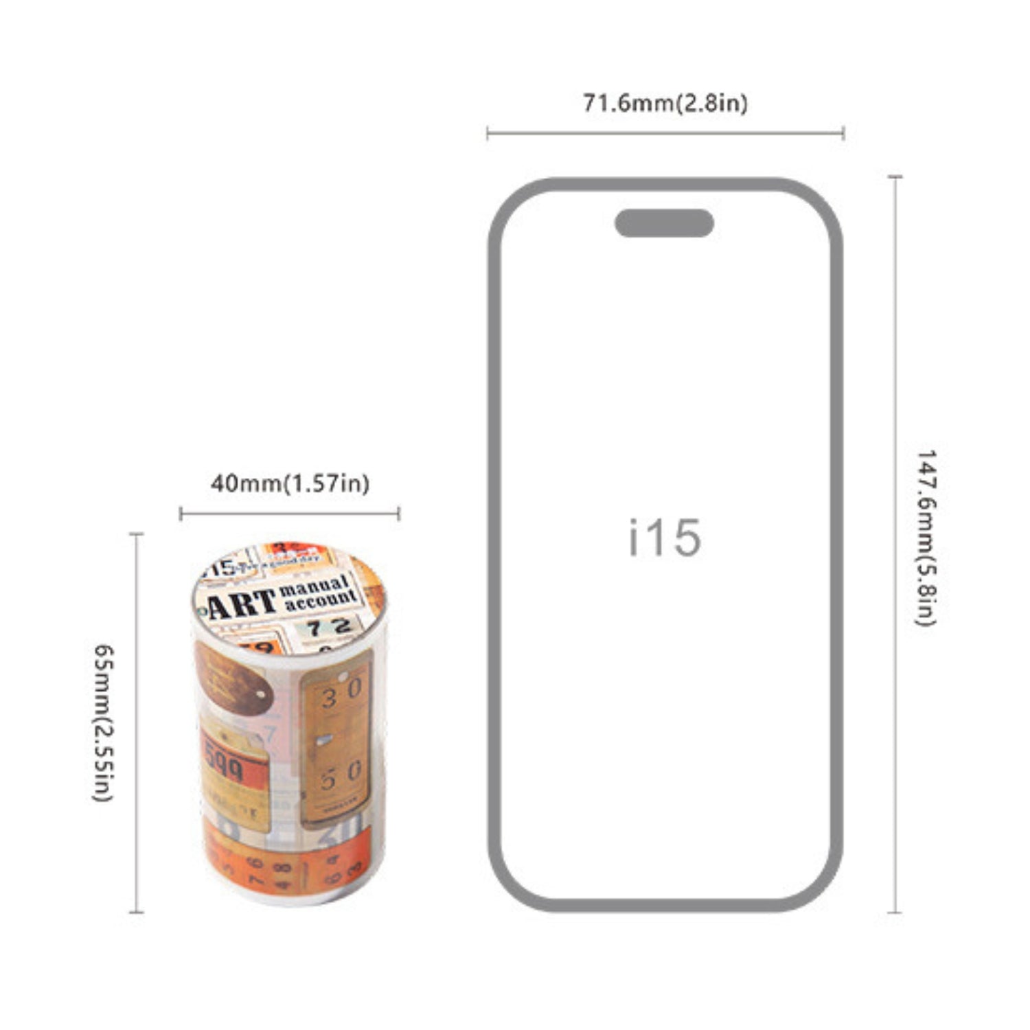 Art Notebook Series Retro Landscaping Tape 6