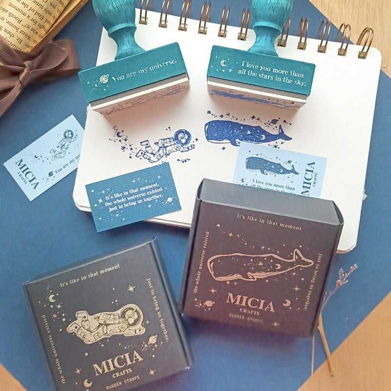Micia Crafts Astronaut and Whale Rubber Stamps1