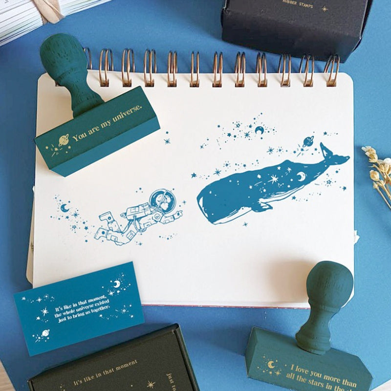 Micia Crafts Astronaut and Whale Rubber Stamps