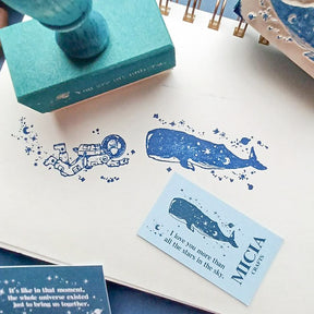 Astronaut and Whale Rubber Stamps b4