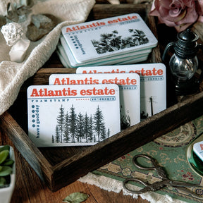 Atlantis Mysterious Manor Series Plant Scenery Rubber Stamp b1