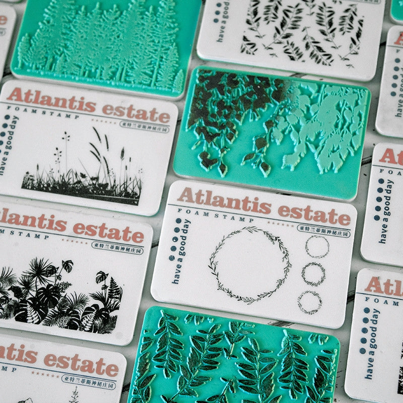 Atlantis Mysterious Manor Series Plant Scenery Rubber Stamp b