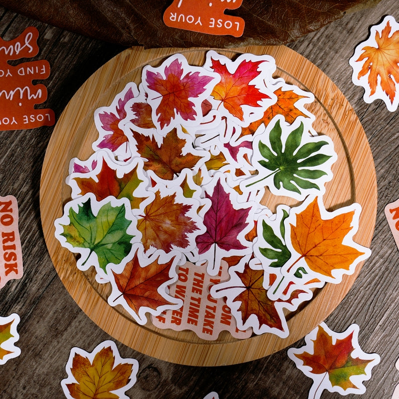 Autumn Leaf Adhesive Stickers b