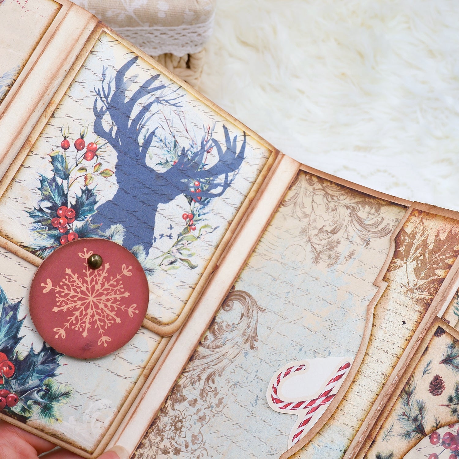 Back to Christmas Mini Folio Handmade Rustic Christmas Booklet Craft Kit Back to Christmas Mini Folio Handmade Rustic Christmas Booklet Craft Kit13